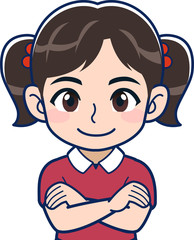 赤い服の女子小学生