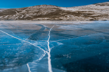 ice on the lake baikal