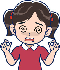 赤い服の女子小学生