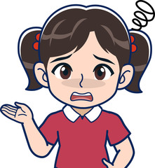 赤い服の女子小学生