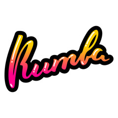 Rumba. Hand drawn word 