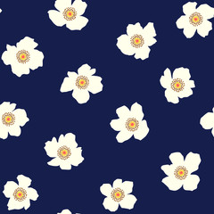 Seamless pattern material of an abstract flower,