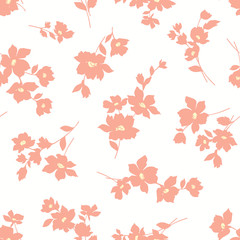 Seamless vector pattern of a beautiful flower,