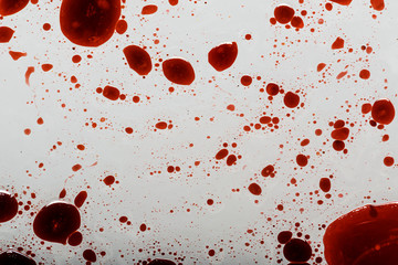 Infectious coronavirus blood splatter