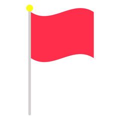 赤い旗　四角形