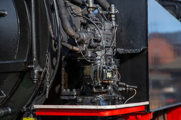 A component of an old steam locomotive