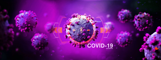 Coronavirus Covid-19 background - 3d rendering