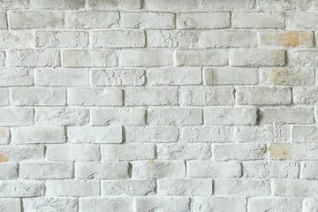 Papier Peint photo autocollant Mur de briques White brick wall background