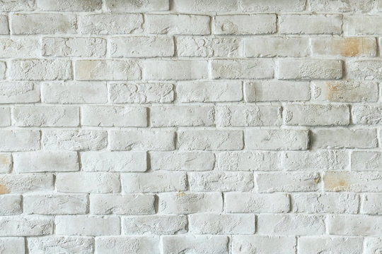 Fototapeta White brick wall background
