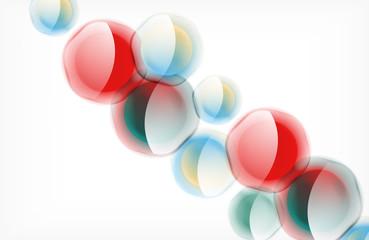 Abstract background - glass shiny transprent hexagon shapes overlapping eath other. Vector Illustration For Wallpaper, Banner, Background, Card, Book Illustration, landing page