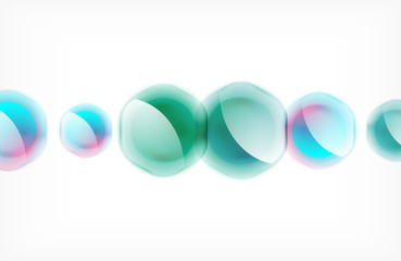 Abstract background - glass shiny transprent hexagon shapes overlapping eath other. Vector Illustration For Wallpaper, Banner, Background, Card, Book Illustration, landing page