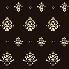 シンプルなオーナメントパターン　シームレス　ビンテージ壁紙　デザイン素材