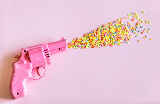Pink toy gun