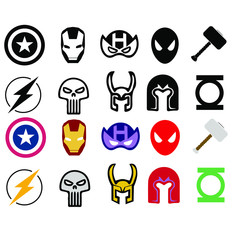icon superheros and villains vector  © Fadel