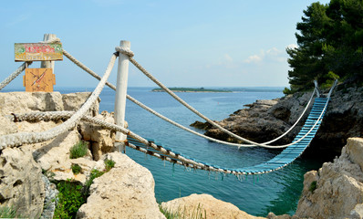 Suspension bridge in Vodnjan, Istria / Croatia.