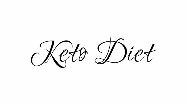 Animated Appearance in Video Graphic Transition Effect of Cursive Text of Black
Keto Diet Phrase Isolated on White  Background