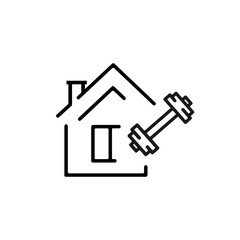 fitness at home icon. Stock vector