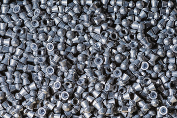 Grey lead bullets for air rifle background