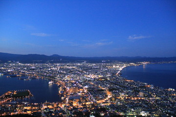 Fototapeta na wymiar panorama of Hakodate harbor