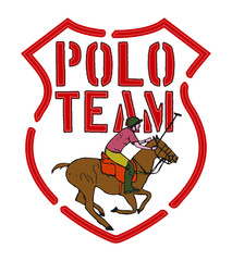 polo sports print and embroidery graphic designs vector art