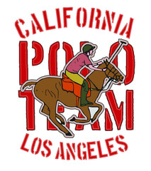 polo sports print and embroidery graphic designs vector art