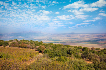 Breathtaking view from mount Menara, northern Israel