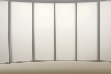empty white room with window 