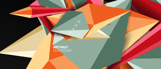 Trendy simple triangle abstract background, dynamic motion concept. Vector Illustration For Wallpaper, Banner, Background, Card, Book Illustration, landing page