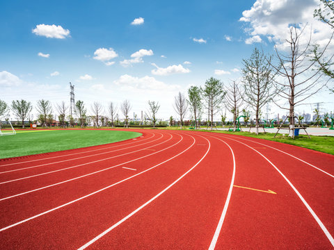 running track in the field