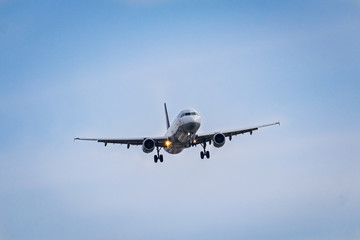 BARCELONA, OCTOBER 2017: Plane taking off in Barcelona airport