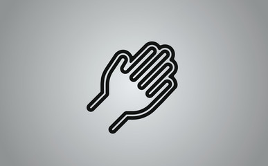 hand icon, hand icon vector, in trendy flat style isolated on white background. hand icon image, hand icon illustration