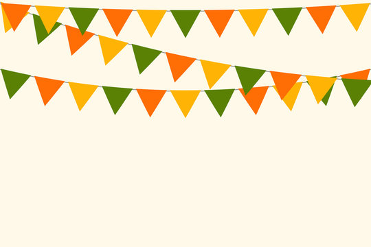 party carnival bunting garland flag background vector