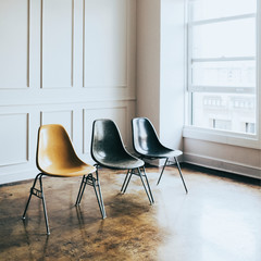 Chairs in an empty room
