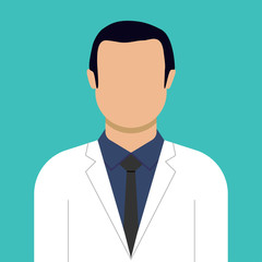 medic doctor man hospital healthcare icon vector illustration