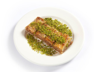 Turkish cuisine, traditional food. Turkish baklava. Antep.