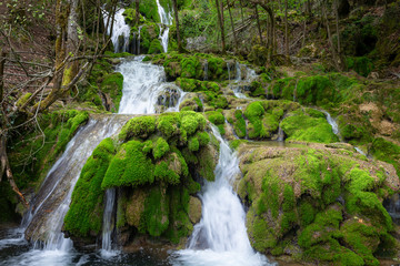 Fototapeta na wymiar Toberia Falls at Entzia mountain range, Alava, Spain