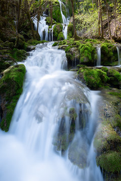Toberia Falls at Entzia mountain range, Alava, Spain