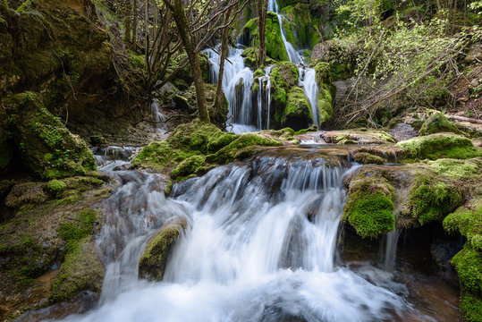 Toberia Falls at Entzia mountain range, Alava, Spain