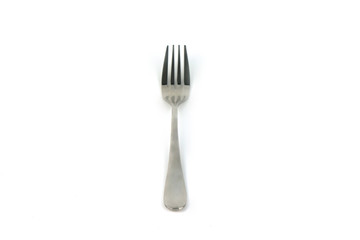 Silverware fork isolated on white background