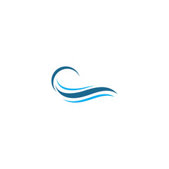 Naklejka premium Water wave logo icon illustration