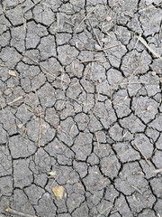 detail of a cracked earth, natural background top view