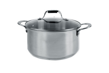 metal pan isolated on white background