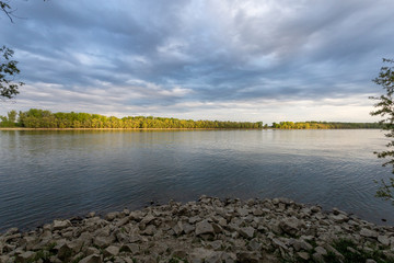 Danube rivershore near Erd in Hungary.