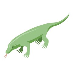 Amazon crocodile icon. Isometric of amazon crocodile vector icon for web design isolated on white background