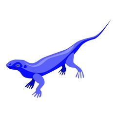 Blue lizard icon. Isometric of blue lizard vector icon for web design isolated on white background