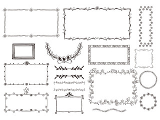 手書きアンティークフレーム2