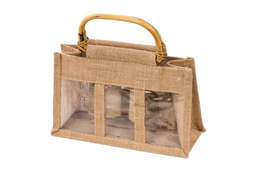Straw bag isolated