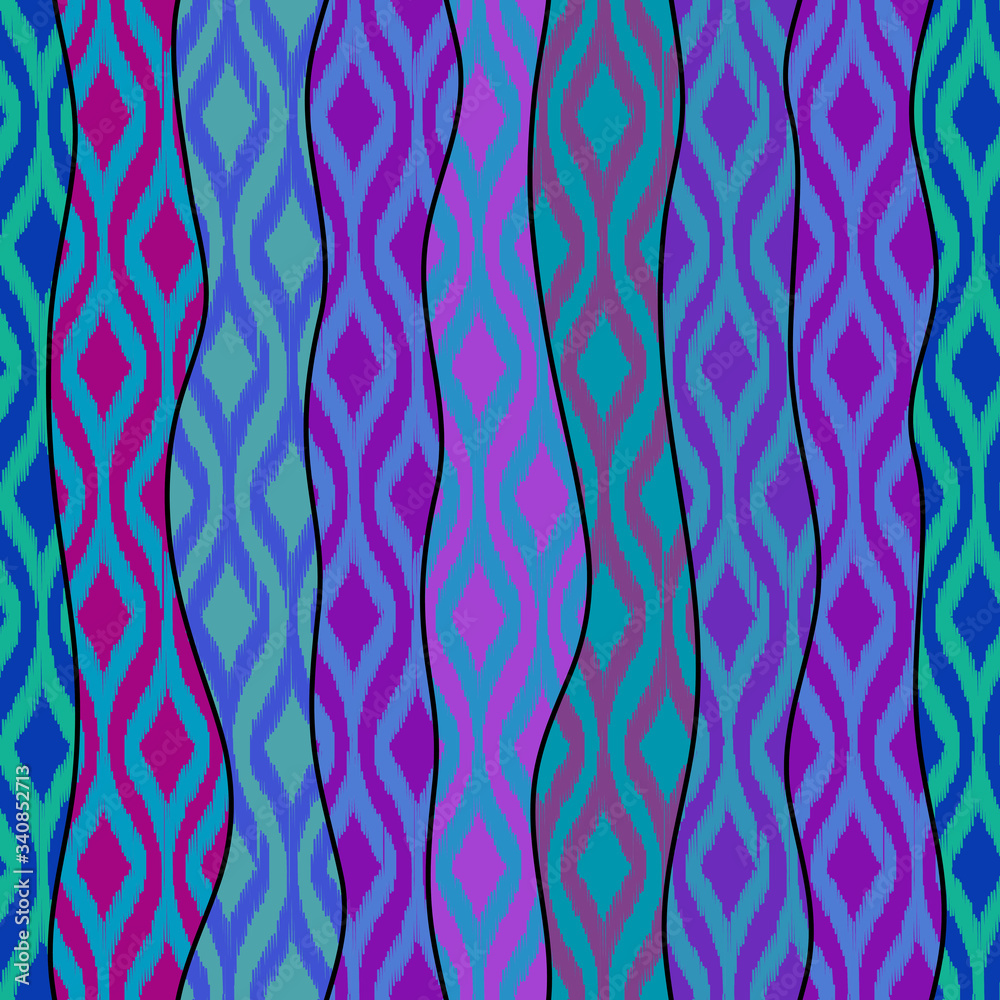 Poster Seamless vector background in the bohemian style.