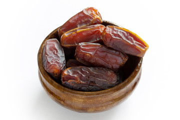 Dried date fruit in the plate