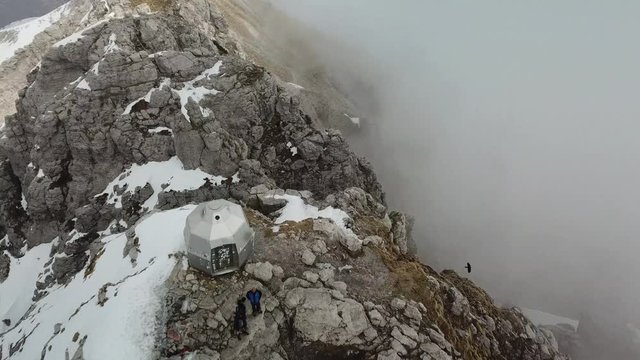 italian mountain Grignetta in the north of italy, aerial landscape view